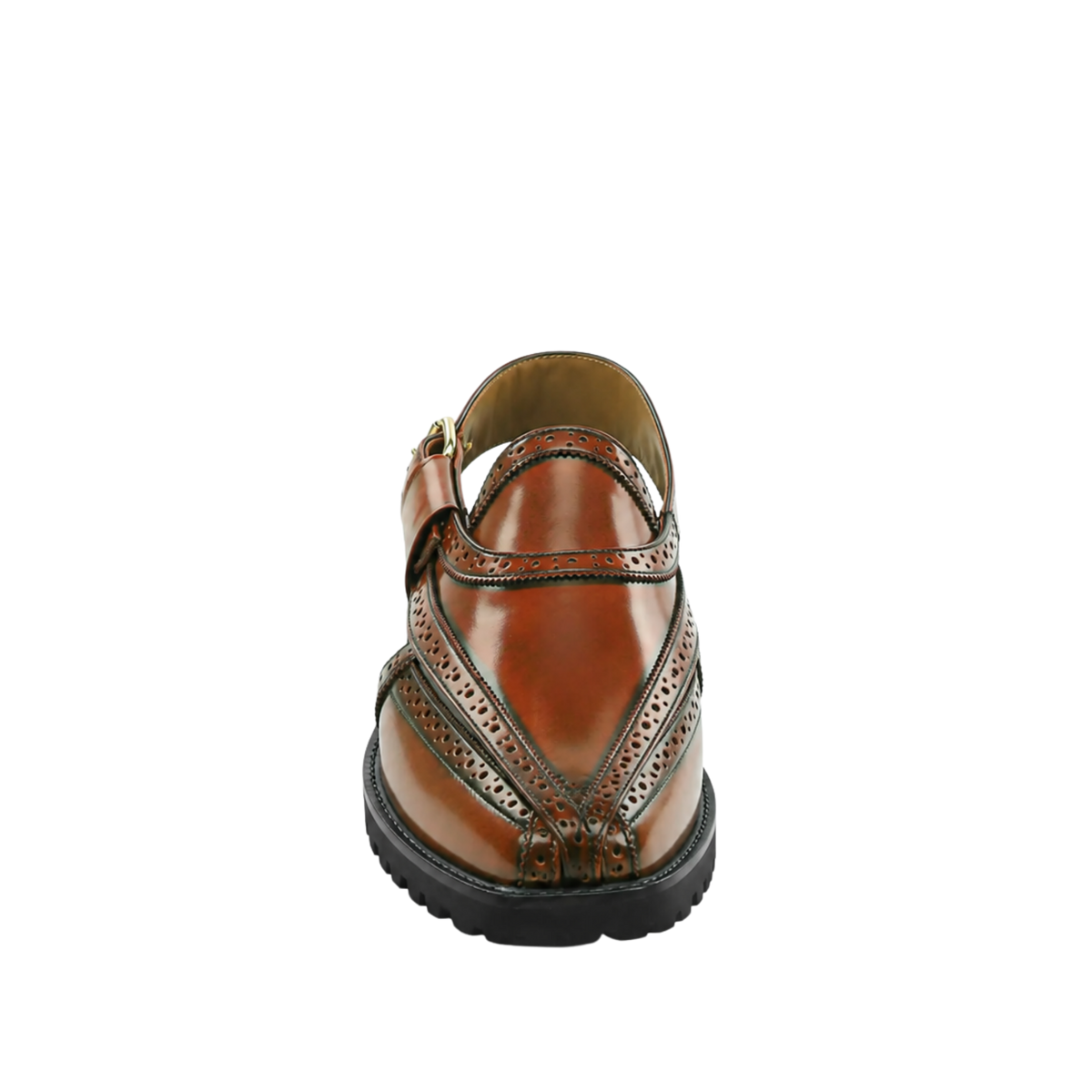Brooklyn - Men's Tan Box Leather High Shine Sandal