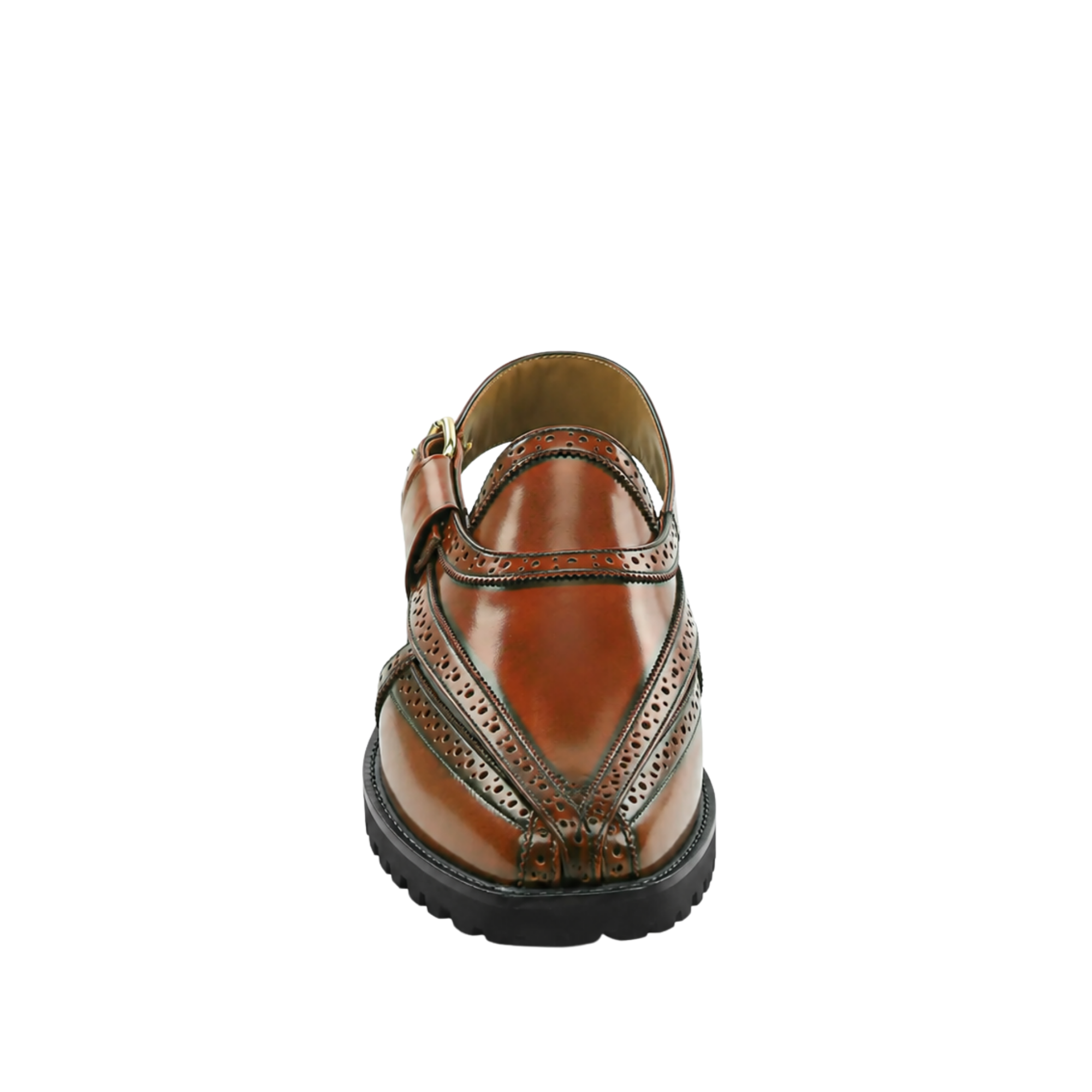 Brooklyn - Men's Tan Box Leather High Shine Sandal