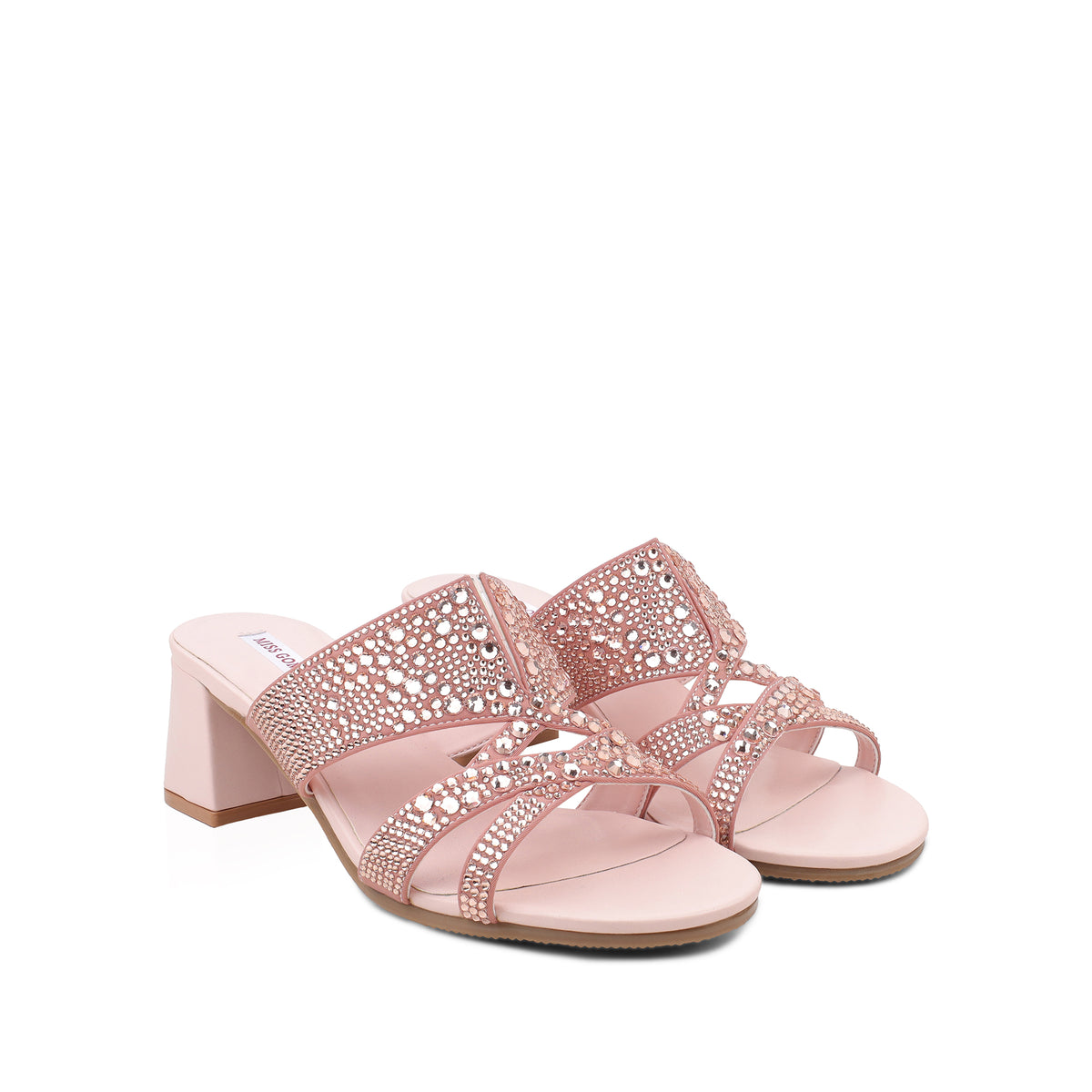 Jada - Women's Pink Hand Set Crystals 50mm Heels