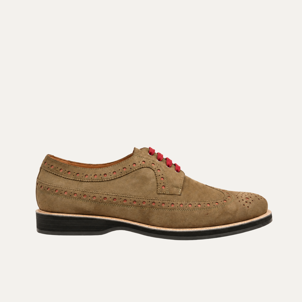 Jack - Men's Light Brown Kid Suede Derby Shoe