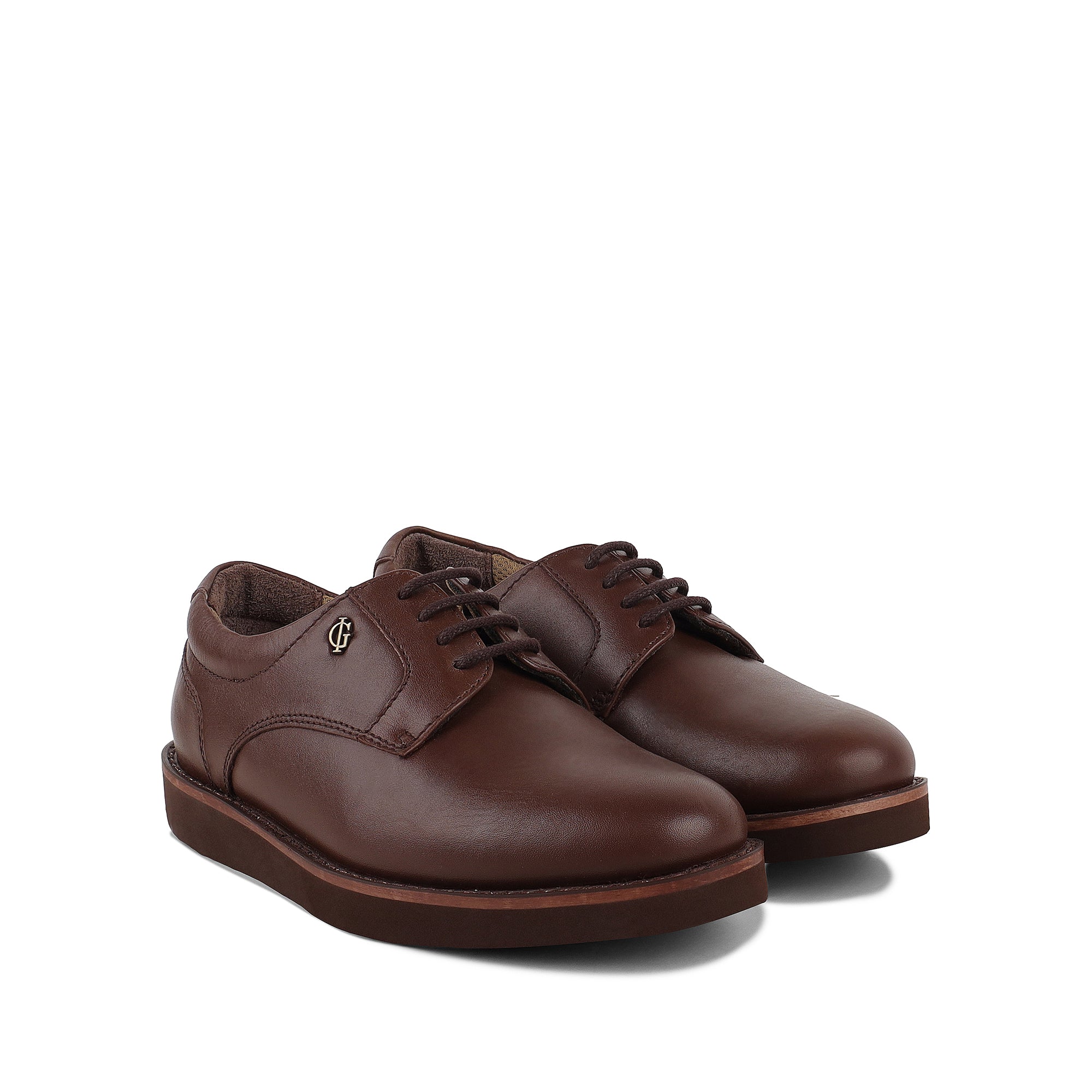 Levi -  Children’s Light Brown Calf Leather Derby
