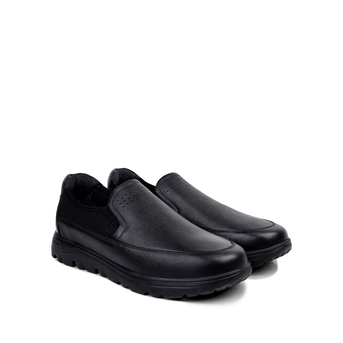 Apollo - Men's Black Milled Leather Sneaker