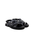Galo - Men's Black & Grey Calf Leather Sandal
