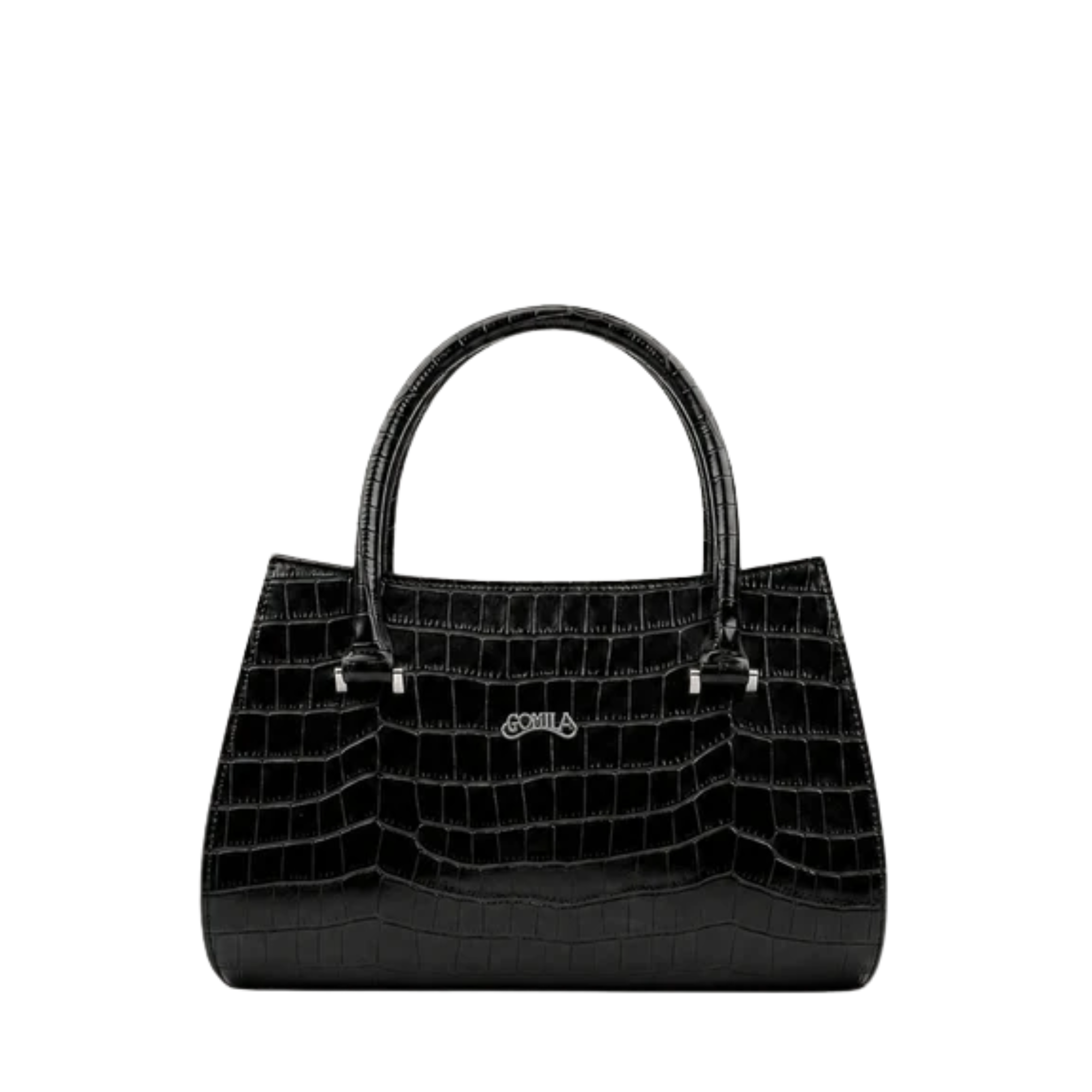 Alora - Black Calf Leather Hand Bag
