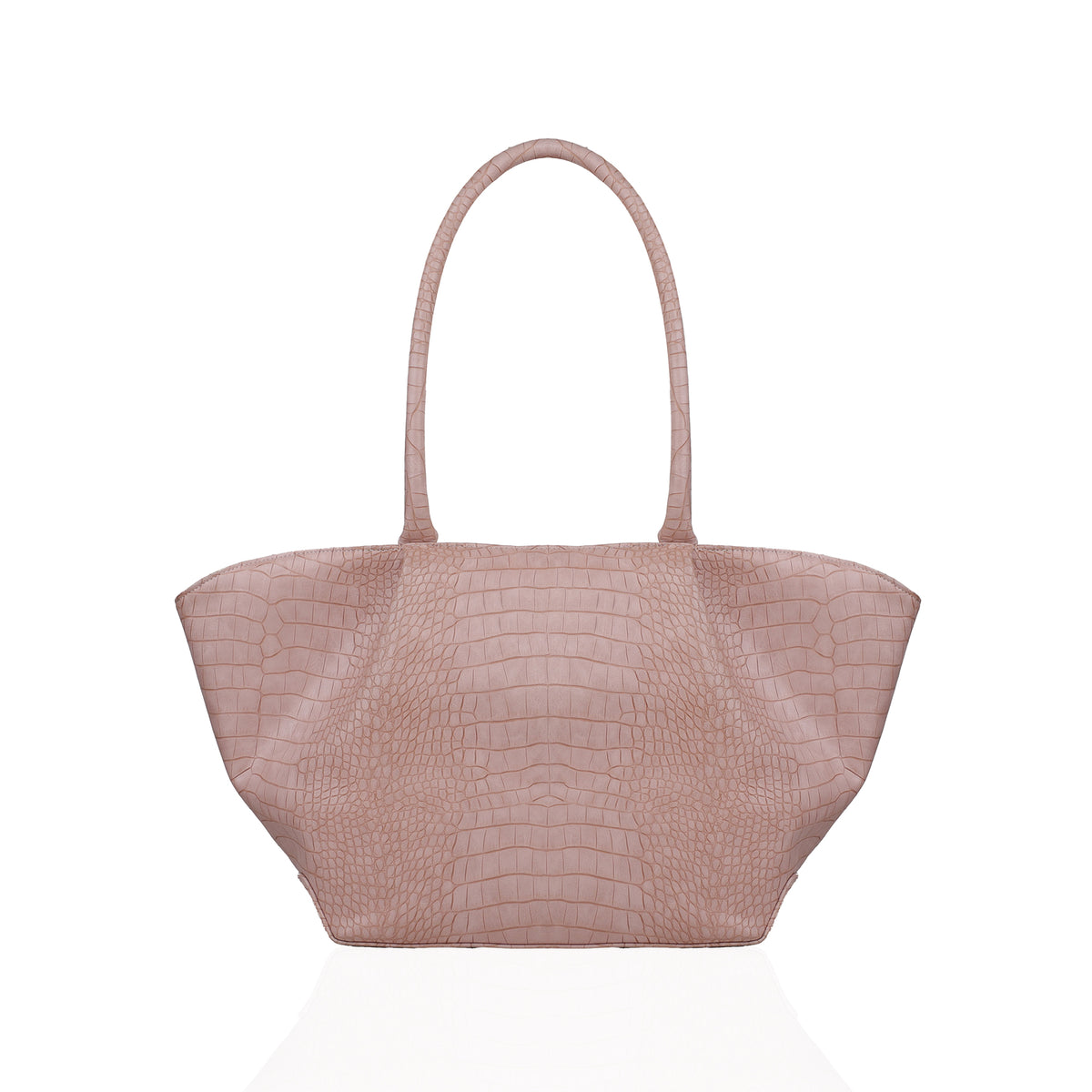 Luvra - Women's Pink Faux Crocodile Leather Bag