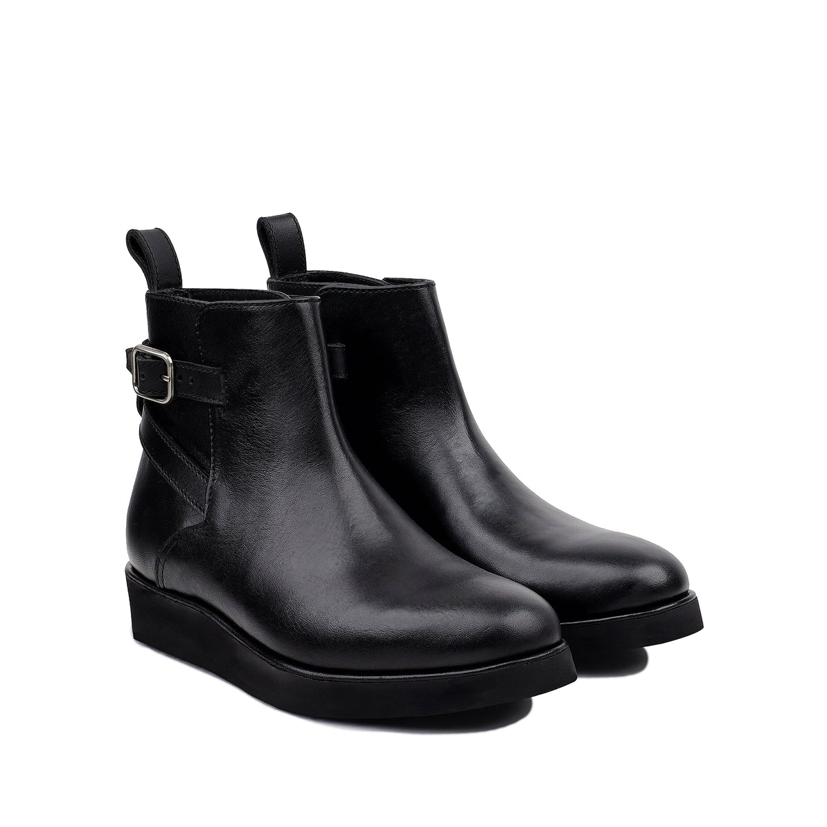 Joey -  Children's Black Calf Leather Chelsea