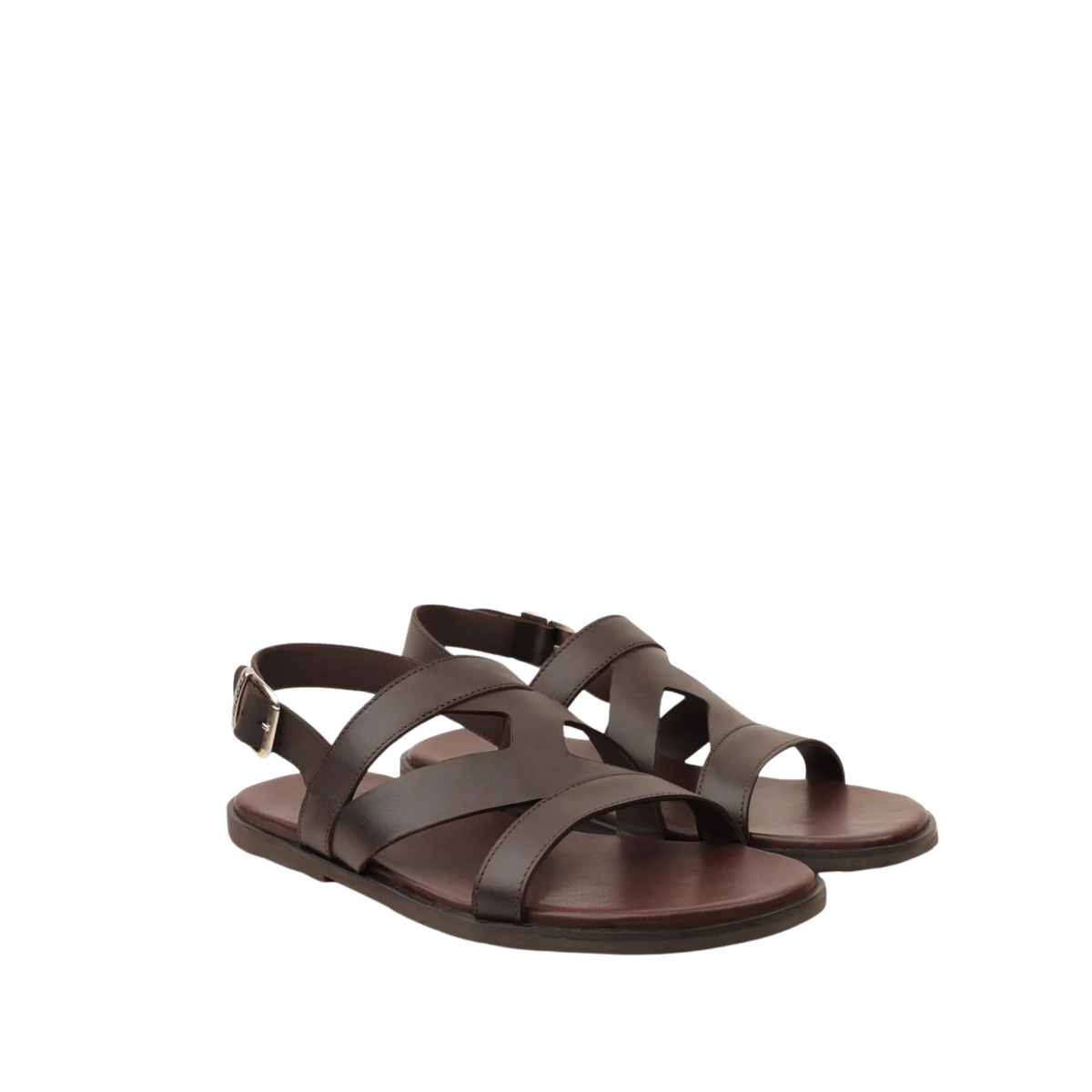 Diego - Men's Dark Brown Calf Leather Sandal