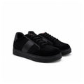 Nico - Men's Black Suede and Mesh Fabric Sneaker