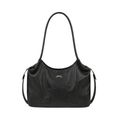 Lushia - black Pebble Grain Leather Hand Bag
