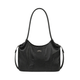Lushia - black Pebble Grain Leather Hand Bag