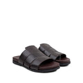 Cozyo - Men's Dark Brown Calf Leather Slipper