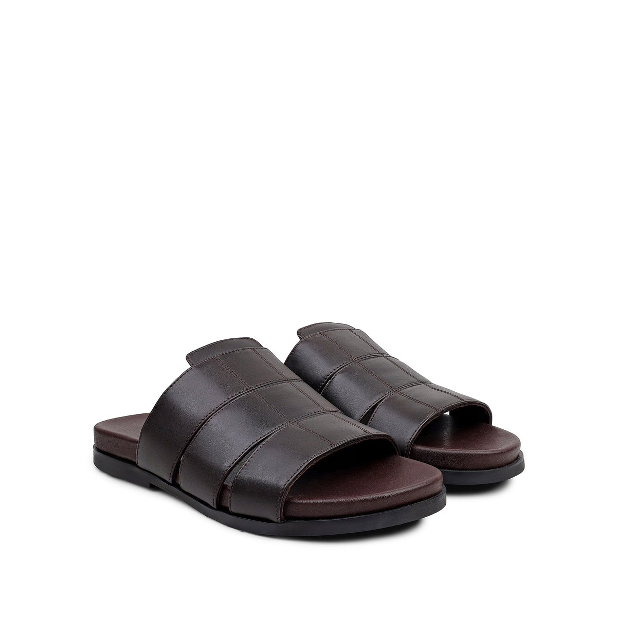 Cozyo - Men's Dark Brown Calf Leather Slipper