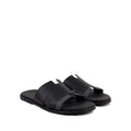 Cameron PRINTED - Men's Black Calf Leather Slippers