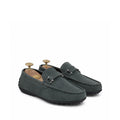 Clint- Men's Grey Suede Leather Driver