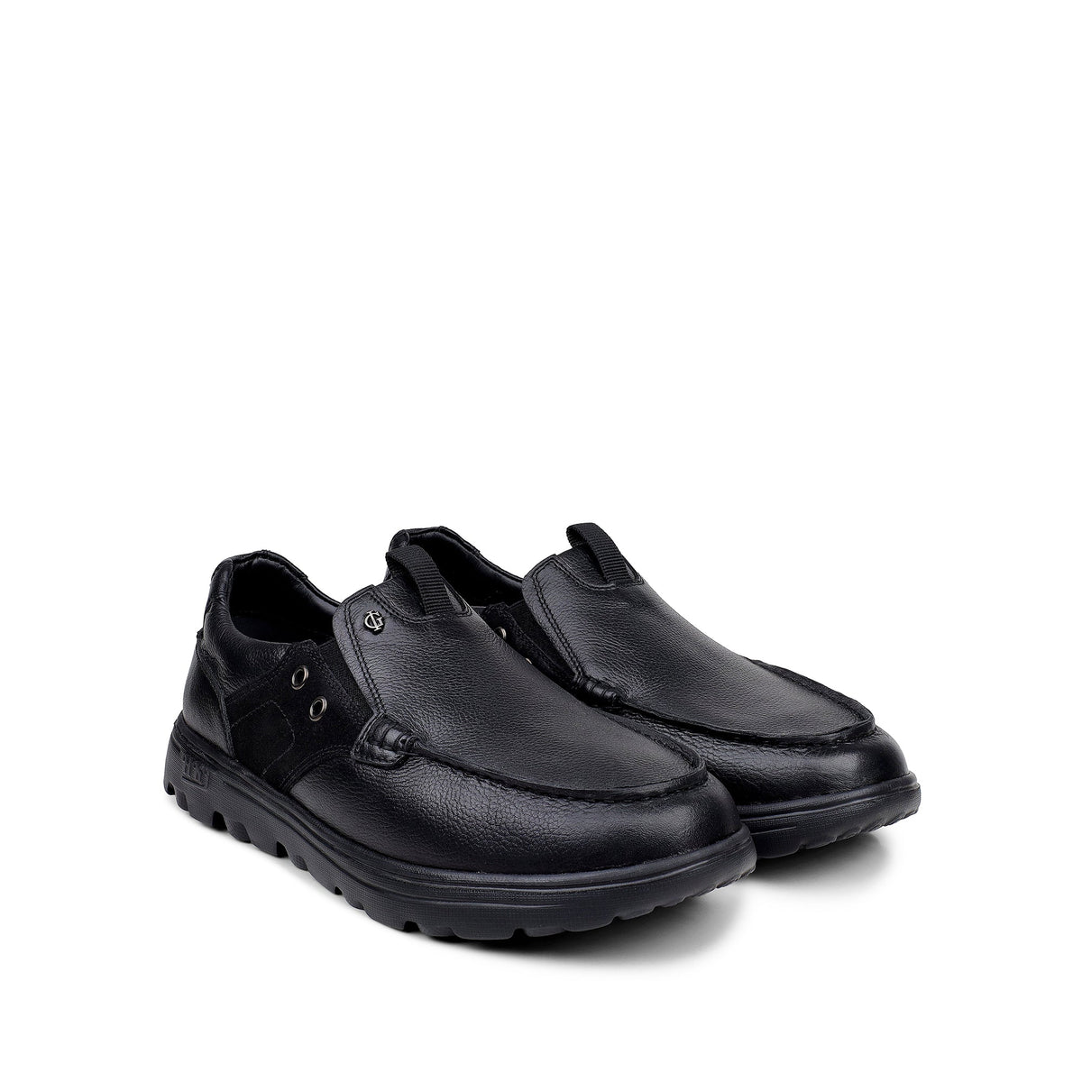 Jude - Men's Black Milled Leather Sneaker