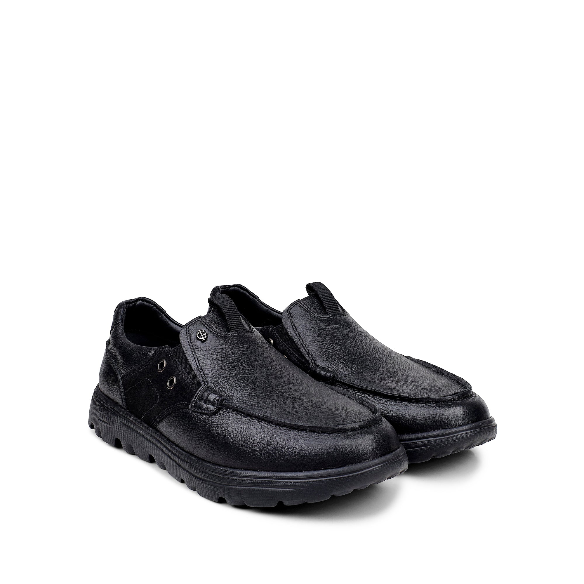 Jude - Men's Black Milled Leather Sneaker