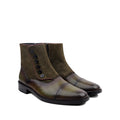 Trent - Men's Burnished Green Calf Leather & Suede Boot