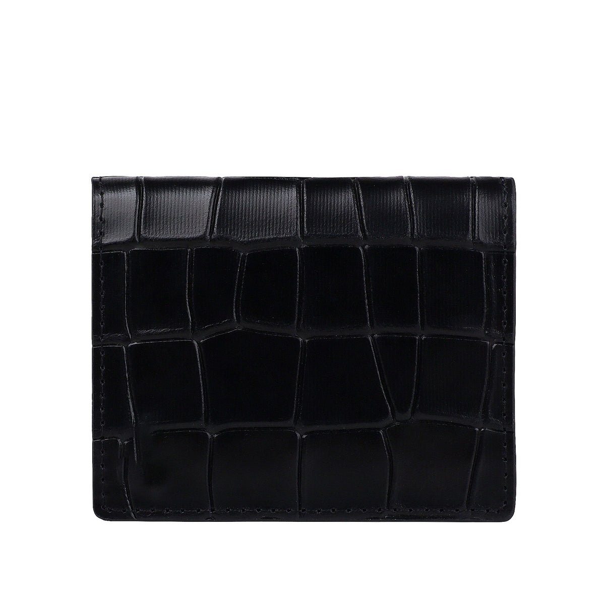 Kade - Black Crocodile Print Card Holder