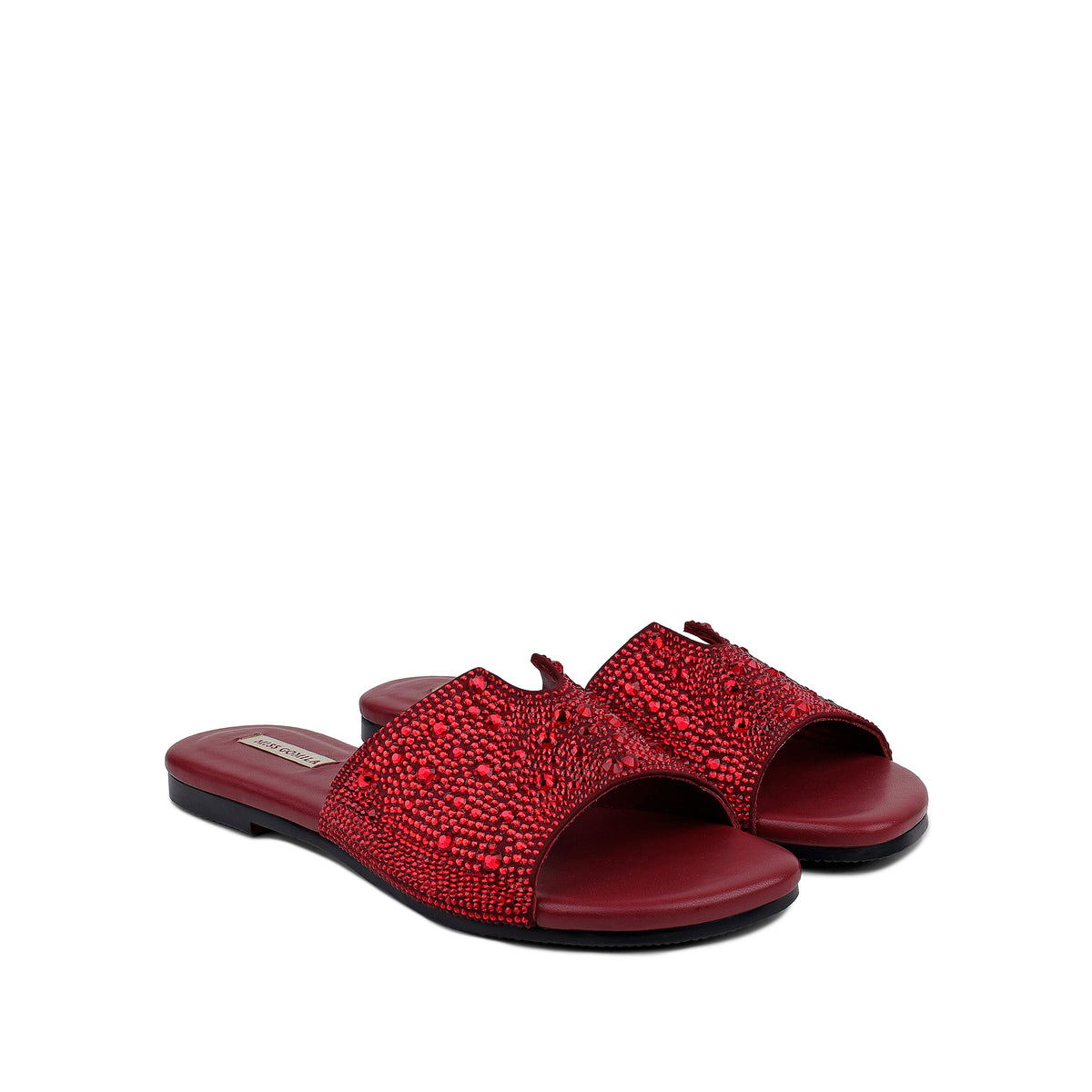 Skye - Women's Oxblood Rhinestone Slipper