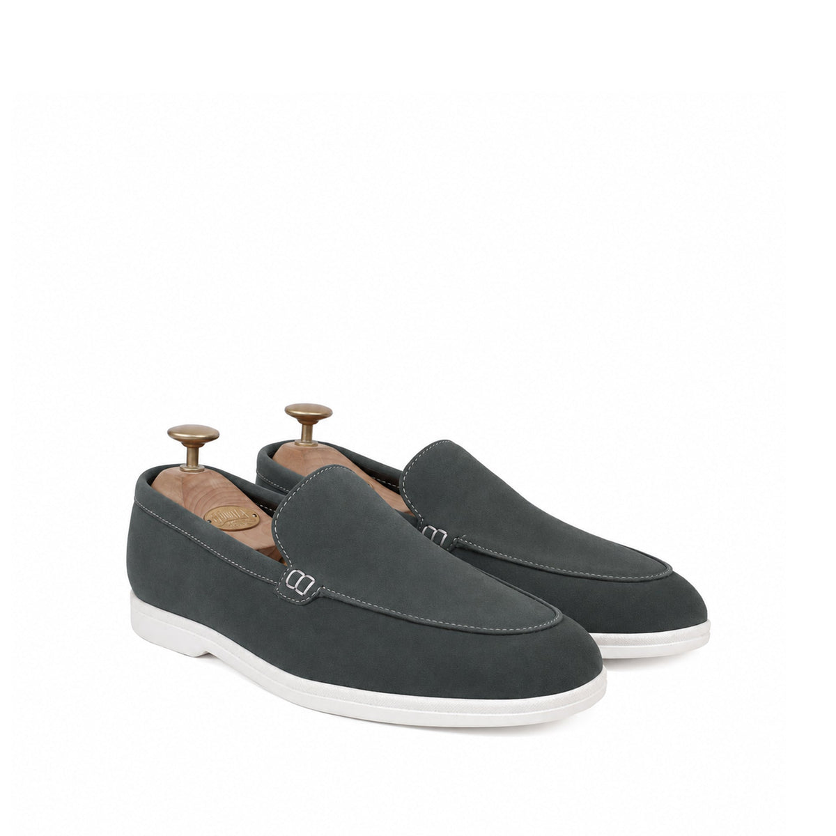 Crest - Men's Charcoal Grey Suede Loafer