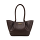 Avira - Dark Brown Pebble Grain Leather Hand Bag