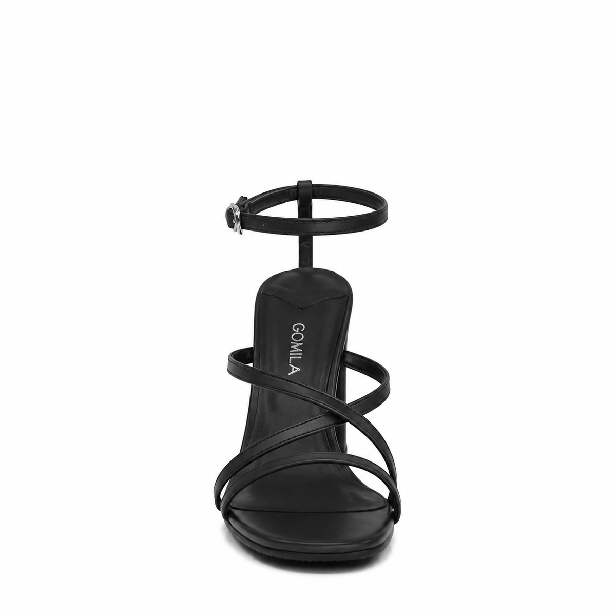 Arlina - Women's Black Strapped Heel
