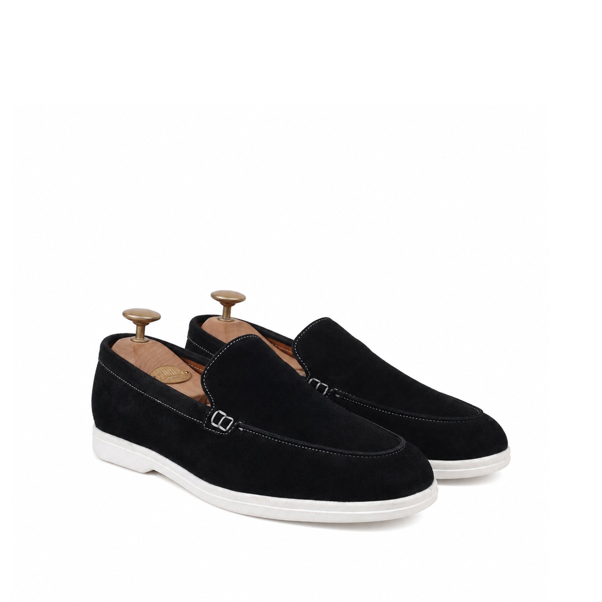 Crest - Men's Black Suede Loafer