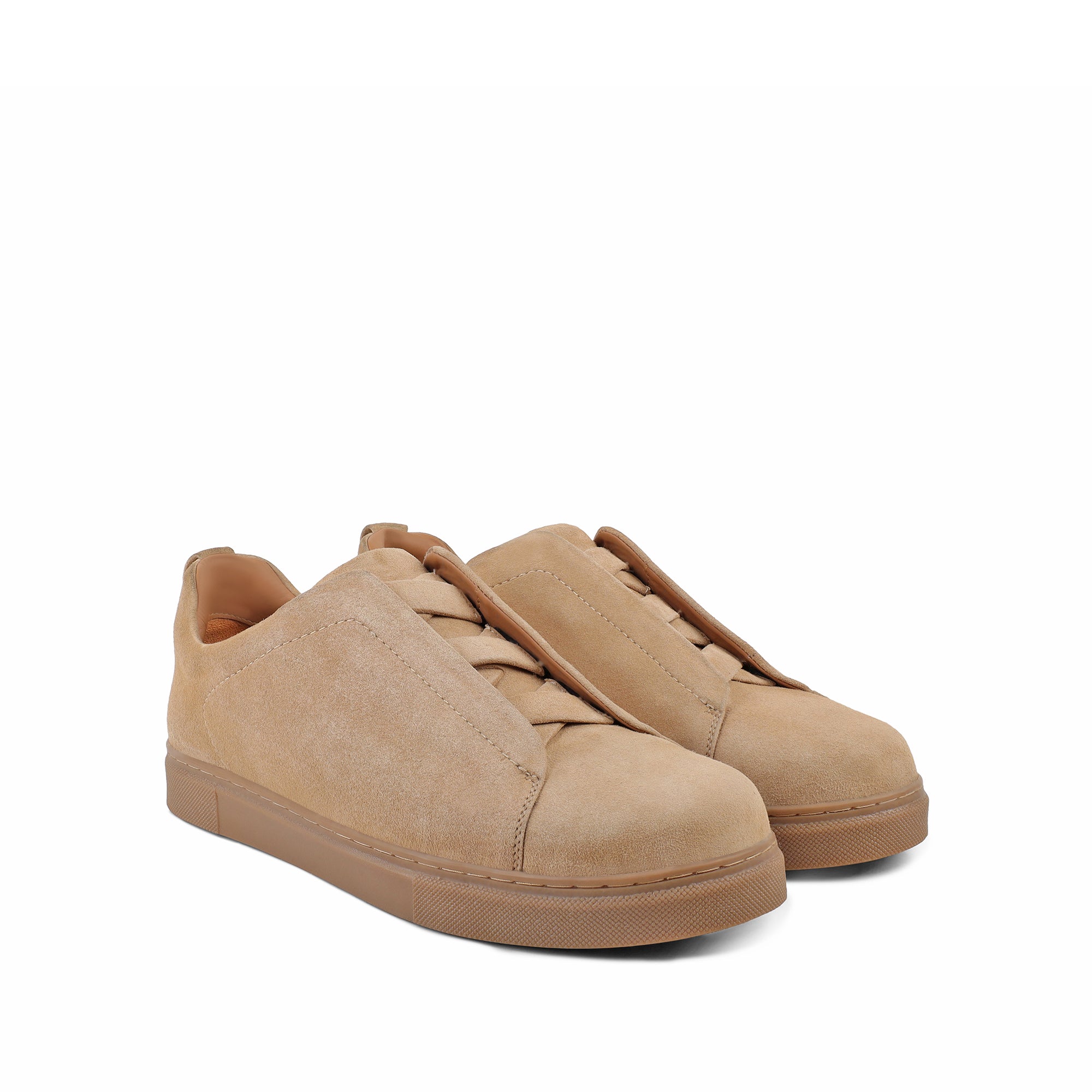 London - Men’s Camel Brown Suede Leather Sneaker