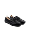 Devin - Men's Black Milled Leather Driver