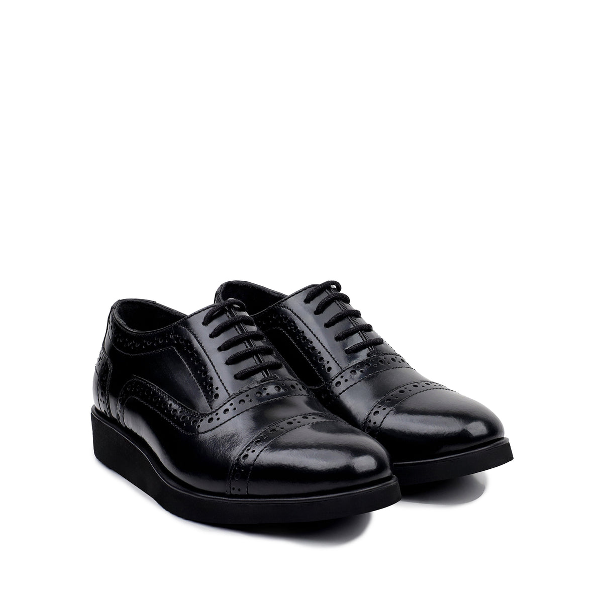Bret -  Children's Black Leather Oxford