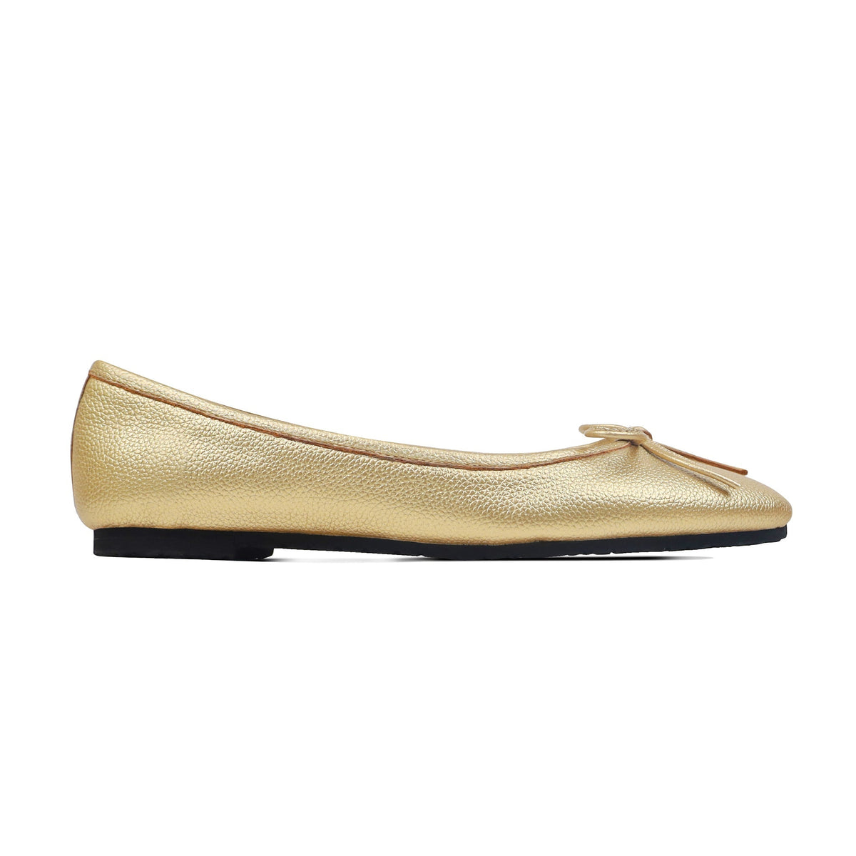 Rosie - Ladies Golden Pebble Grain Leather Loafer