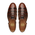 Qoozi - Men's Burnished Brown Calf Leather Sandal