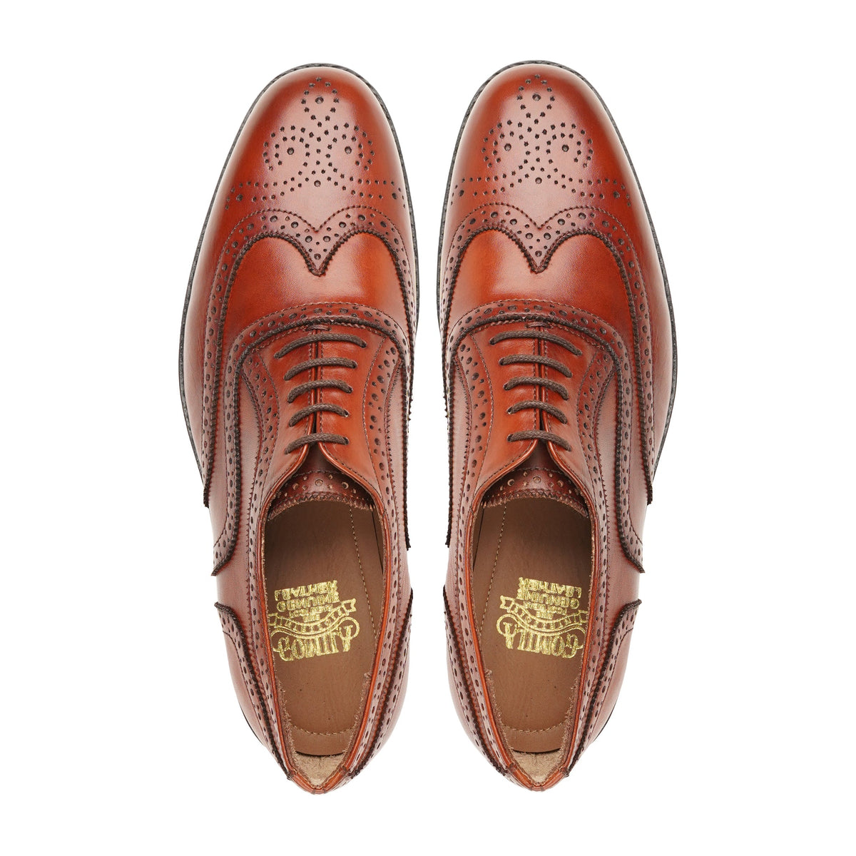 Kassel - Men's Orange Tan Calf Leather Oxford Shoe