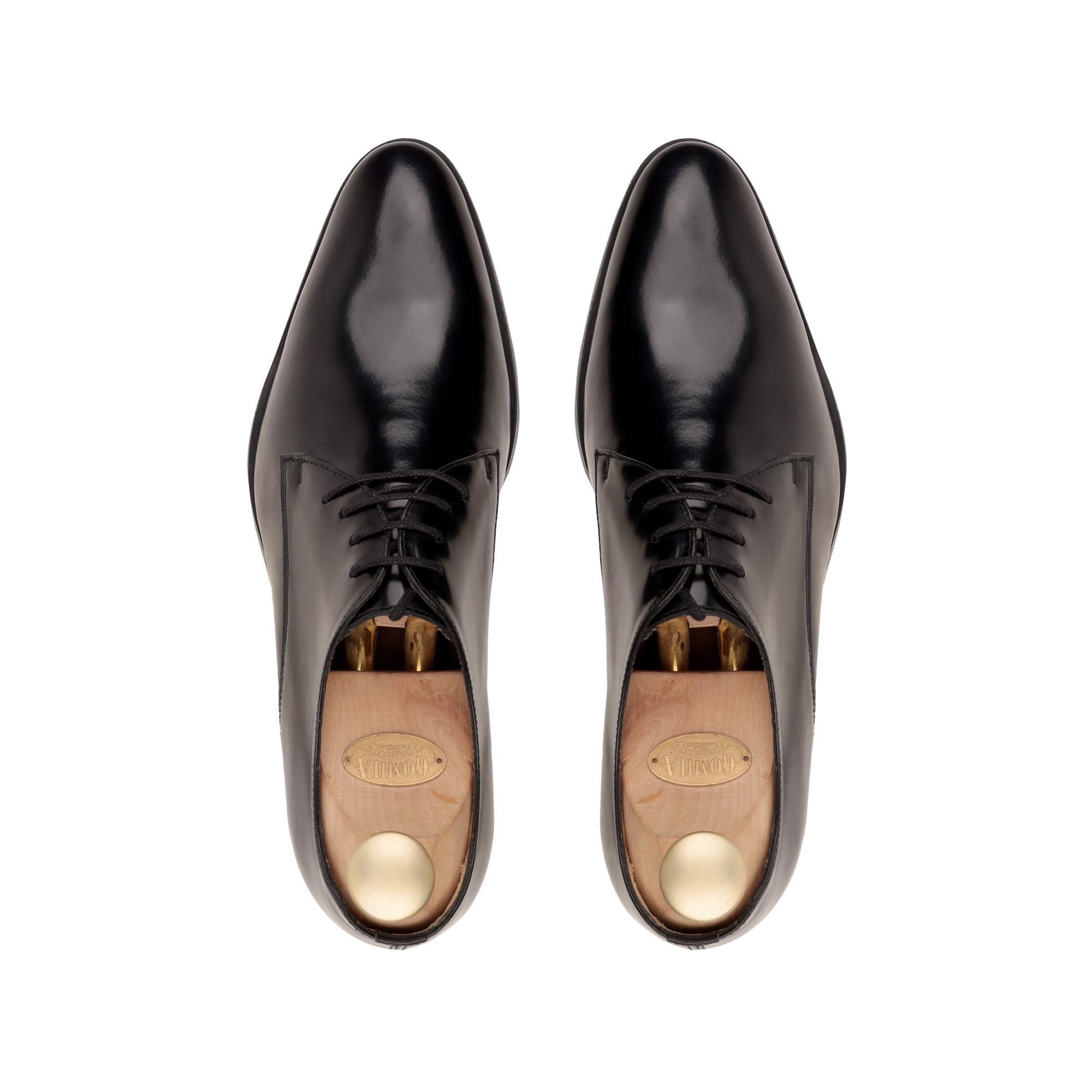 Vicente - Men's Black Leather Derby Shoe