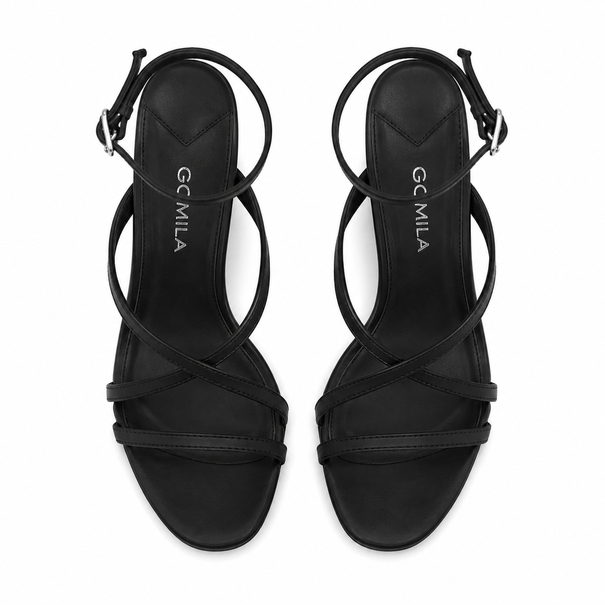 Arlina - Women's Black Strapped Heel