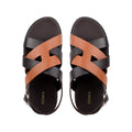 Galo - Men's Dark Brown & Tan Calf Leather Sandal