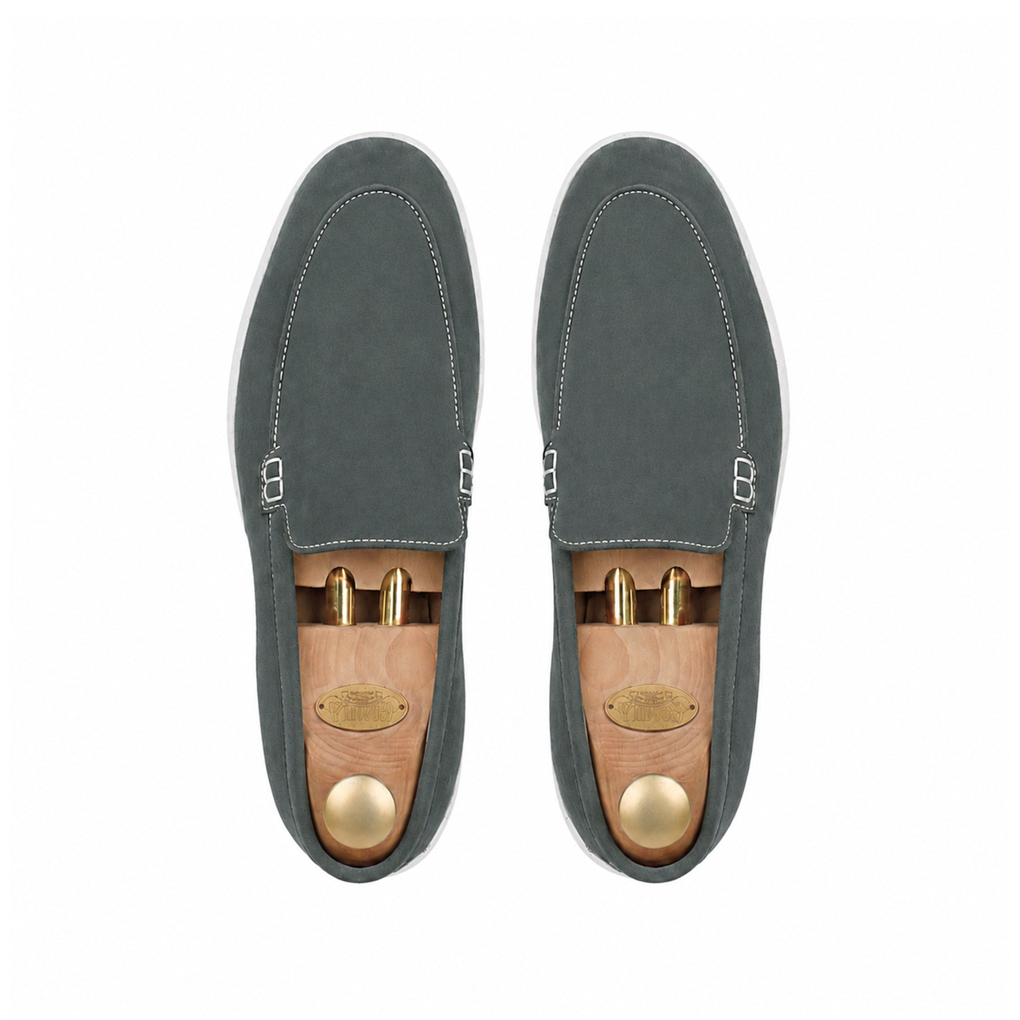 Crest - Men's Charcoal Grey Suede Loafer
