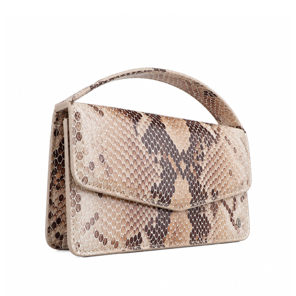 Victoria  - Snake Brown Print Micro Bag