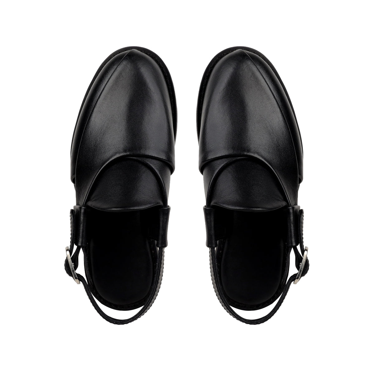 Evan - Children’s Black Calf Leather Sandal