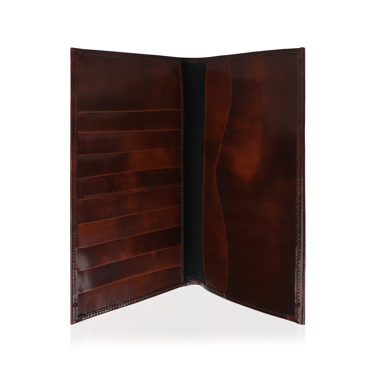 Trey - Oxblood Box Leather Wallet
