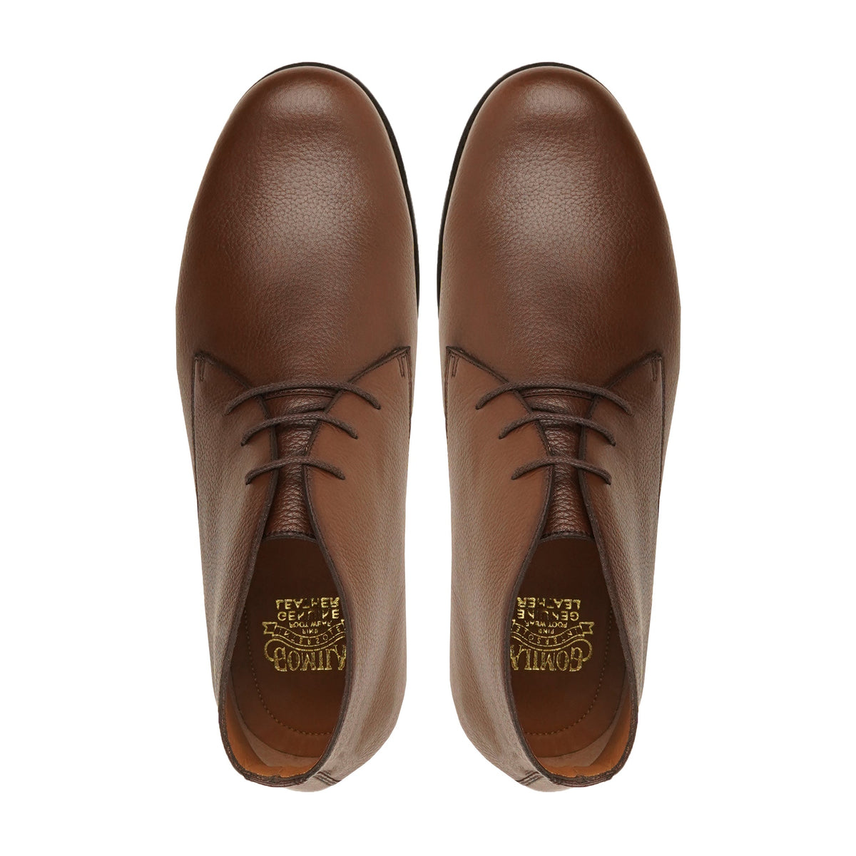 Benin - Men's Dark Brown Pebble Grain Chukka Boot
