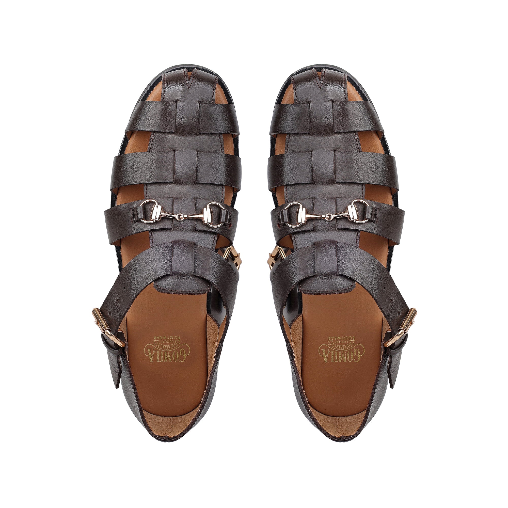 Gaspar - Men's Dark Brown Calf Leather Sandal