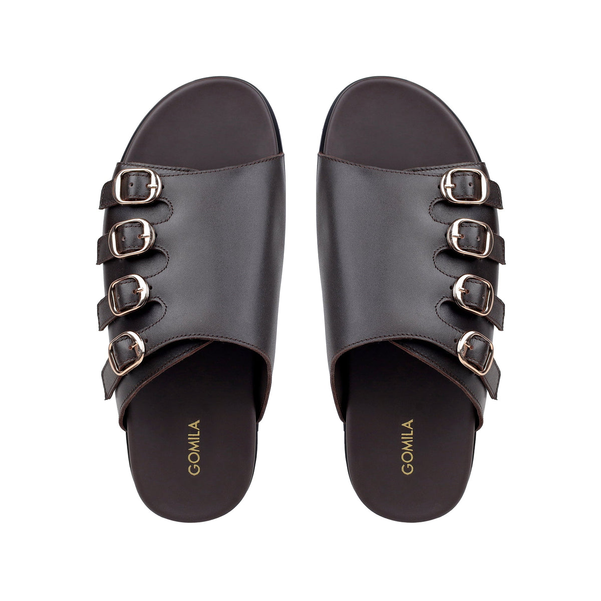 Nero - Men's Brown Calf Leather Slipper