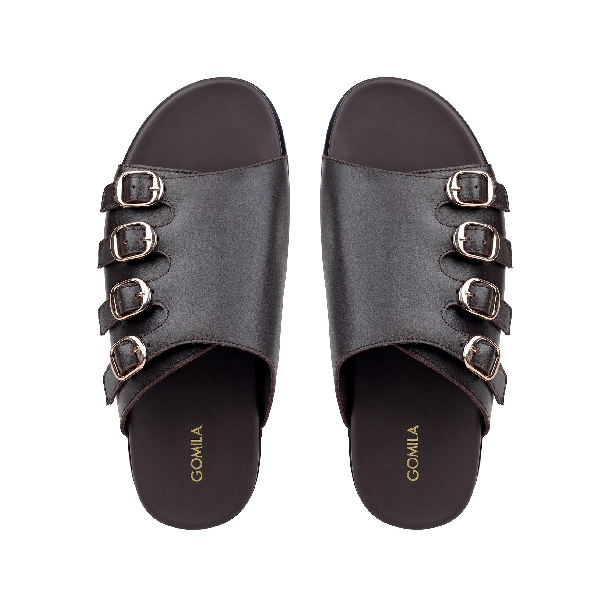 Nero - Men's Brown Calf Leather Slipper