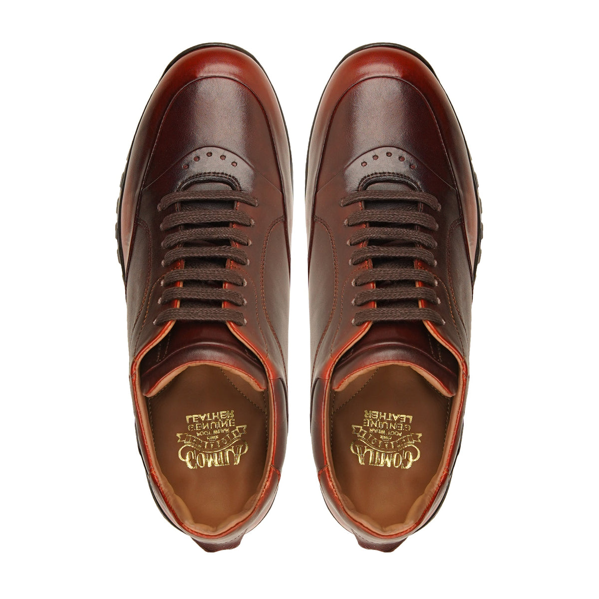Bigar - Men's Brown Calf Leather Jogger