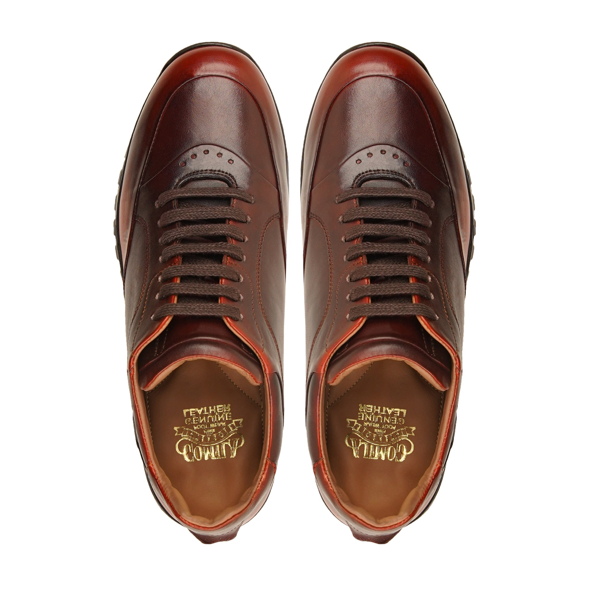 Bigar - Men's Brown Calf Leather Jogger