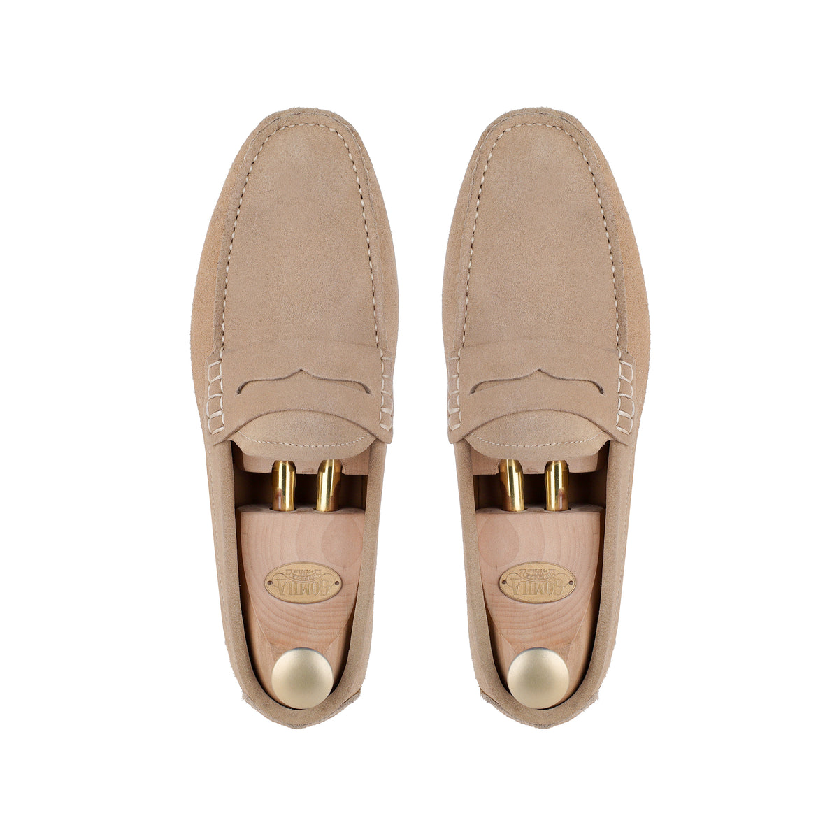 Knox - Men's Camel Split Suede Driver Shoe