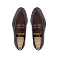 Zach - Men's Brown Calf & Suede Leather Loafer