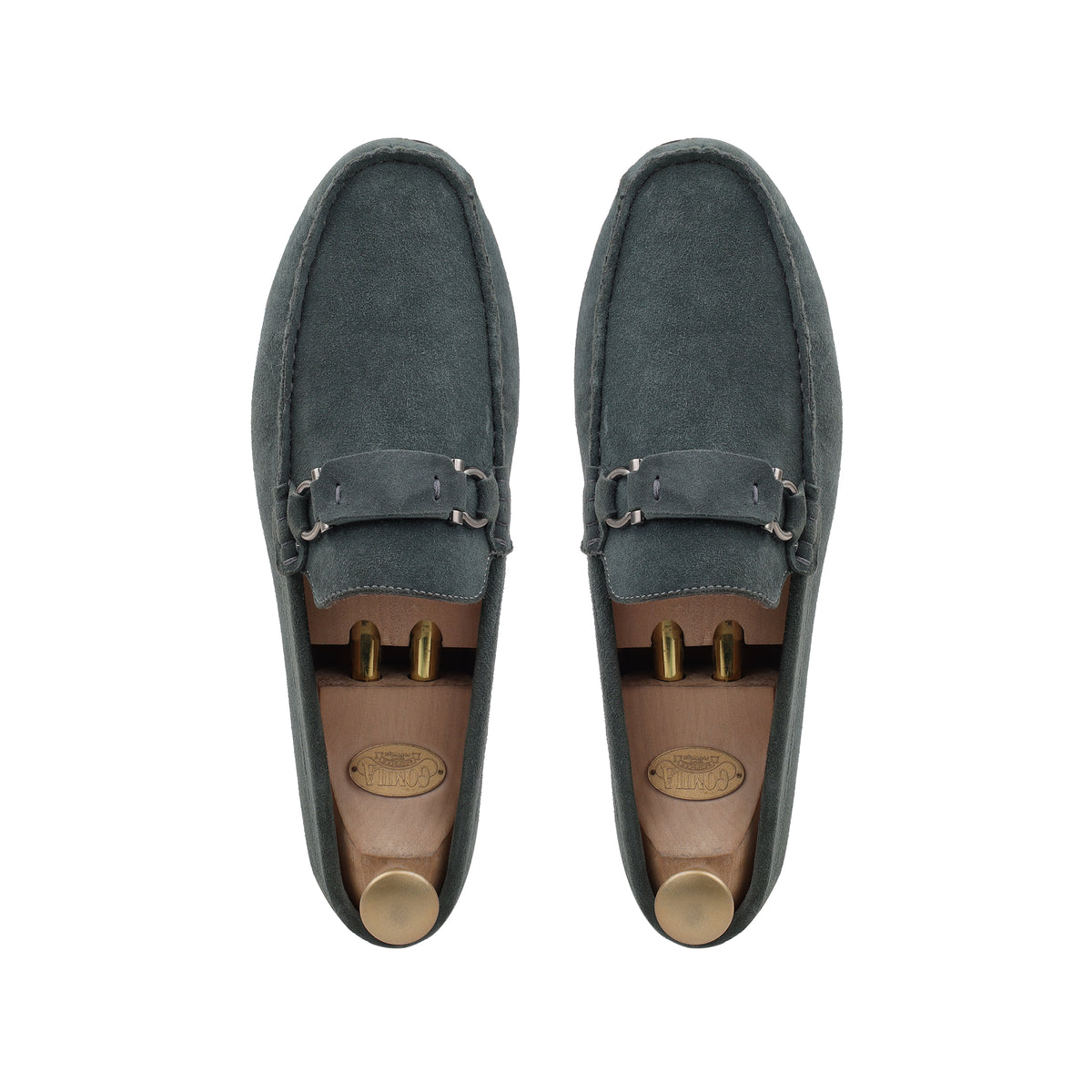 Clint- Men's Grey Suede Leather Driver