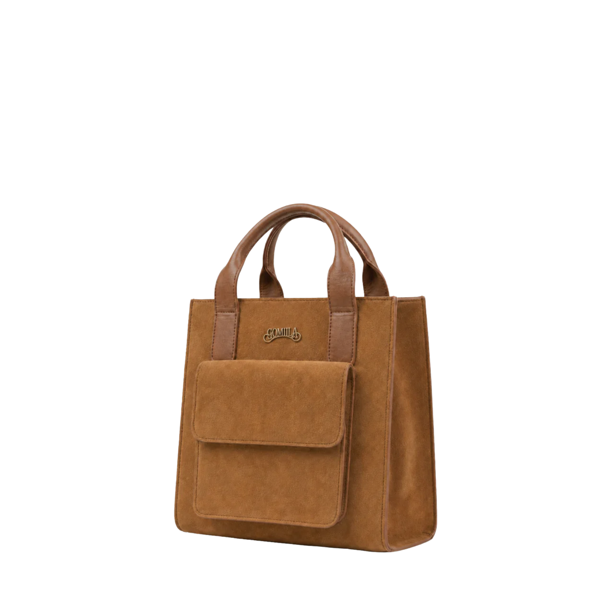 Velva - Cognac Kid Seude Hand Bag